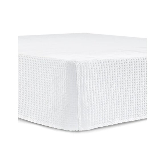 GlucksteinHome Matelassé Cotton KING Bedskirt - IVORY - Picture 2 of 10